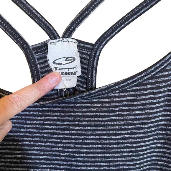 Champion Grey and Black Striped Tank Top - Picture 6 of 7